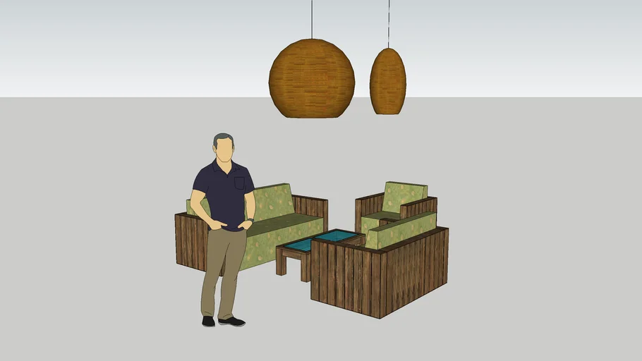 Rustic living room furniture / Mueble de sala rustico