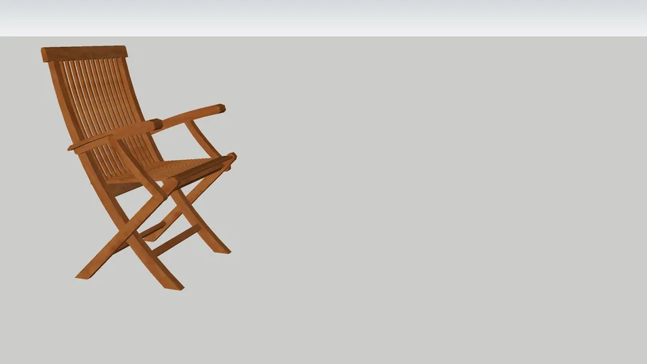 silla plegable de madera