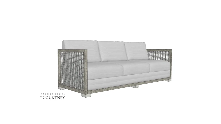 Outdoor Three-Seater Sofa