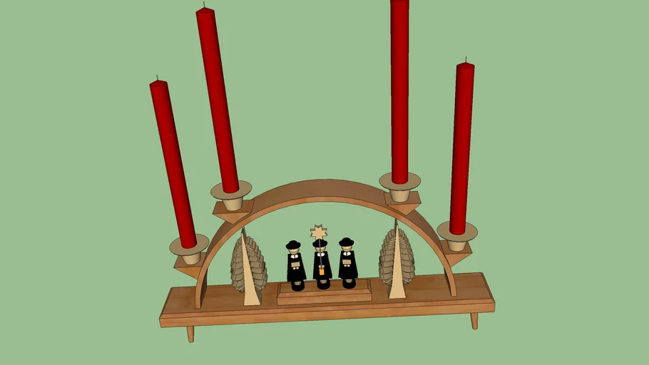 Schwibbogen mit Kerzen