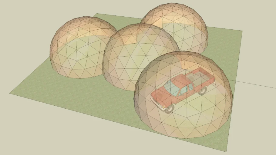F4 Geodesic Dome Cluster