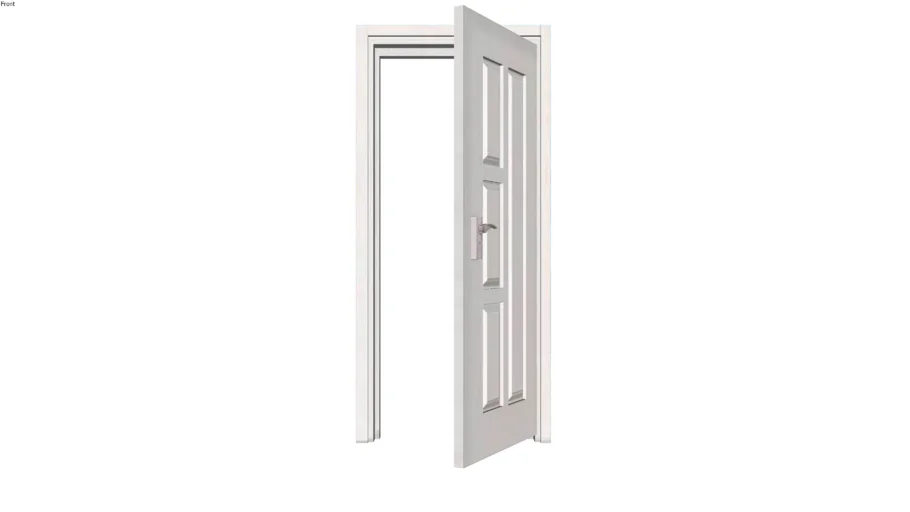 Door Wood White - Open
