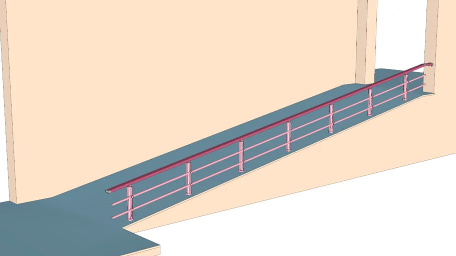 Detail alternative ramp railing | 3D Warehouse