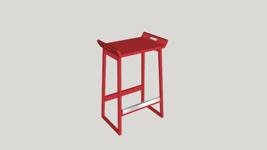 IKEA red bar stool