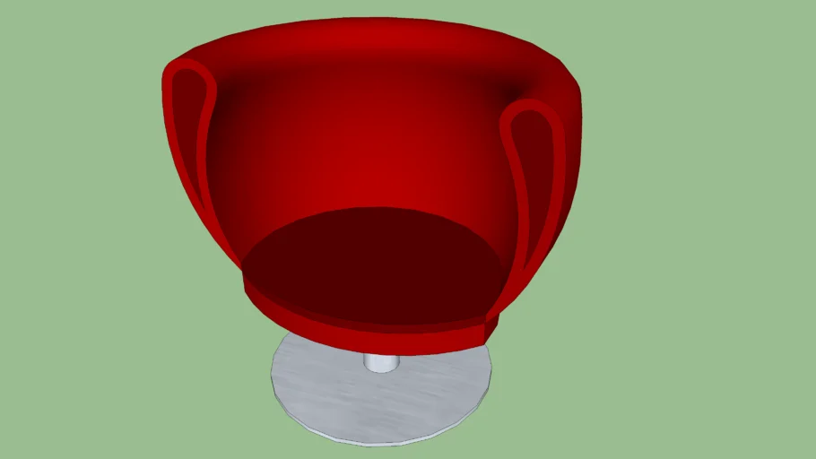 Red Round Lounge Chair