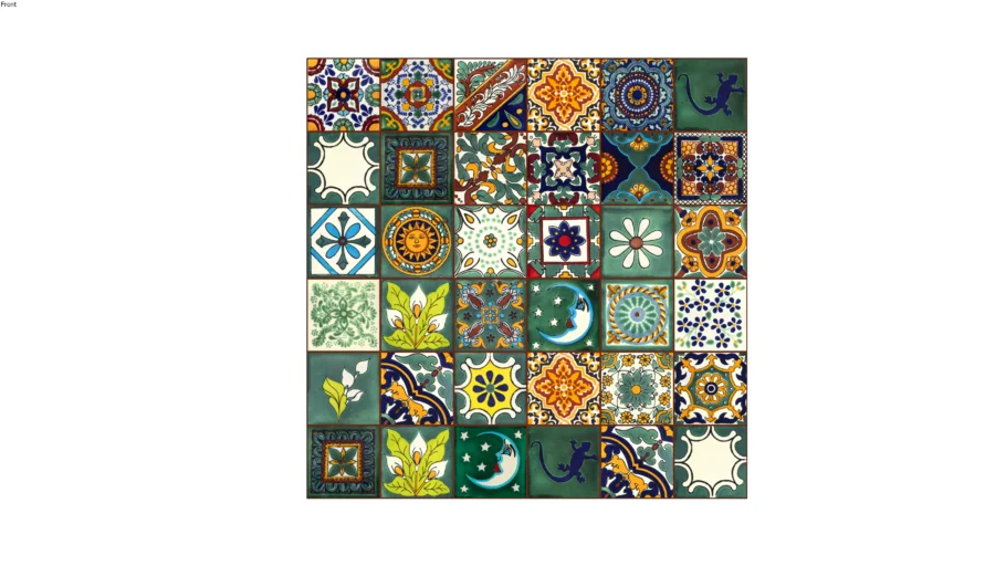 Verde - set of multi-colored wall decors