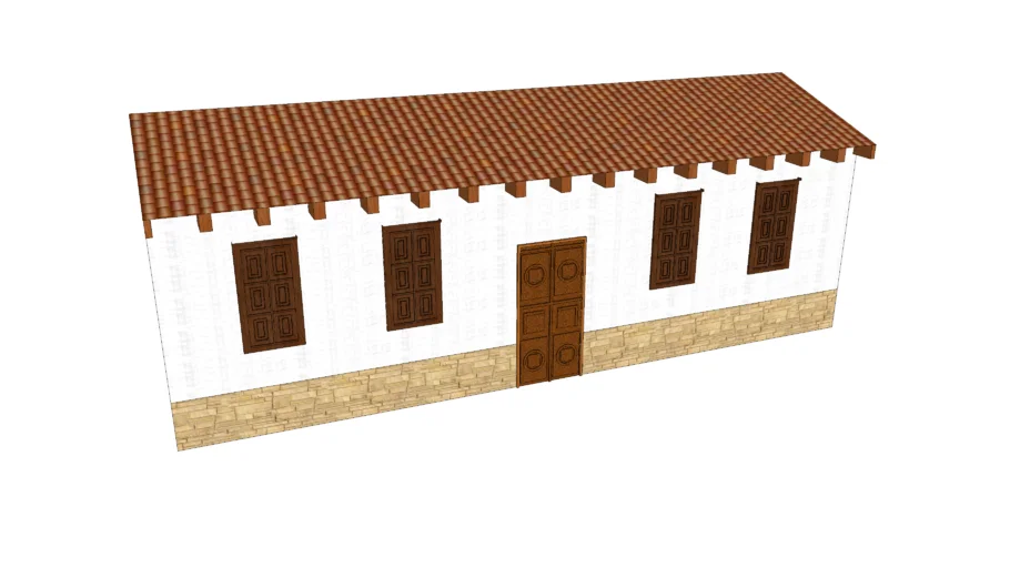 Fachada de una casa colonial Colombiana