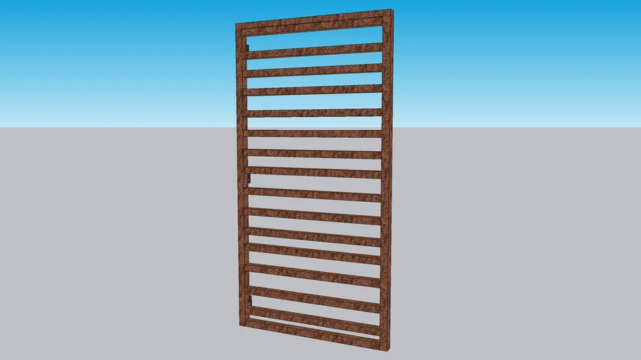 puerta de metal marron
