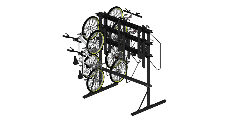  DoubleUp - Double Sided Free-Standing Vertical Bike Rack - 12 Bike