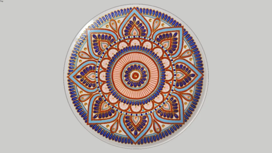 Indian Decorative Mandala Art Plate OC01