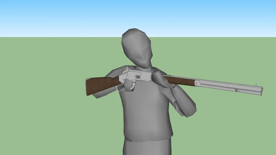 Man holding Winchester Shotgun