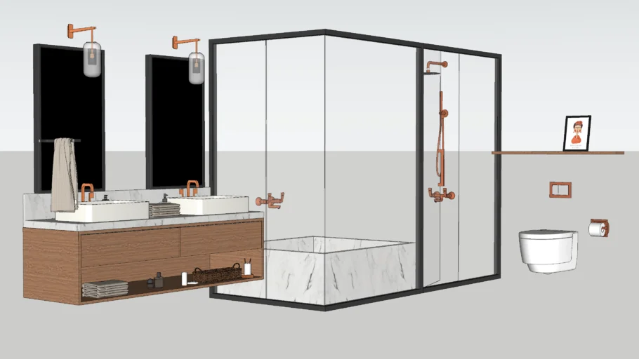 Bathroom Models | Vray Material | Ready to Render