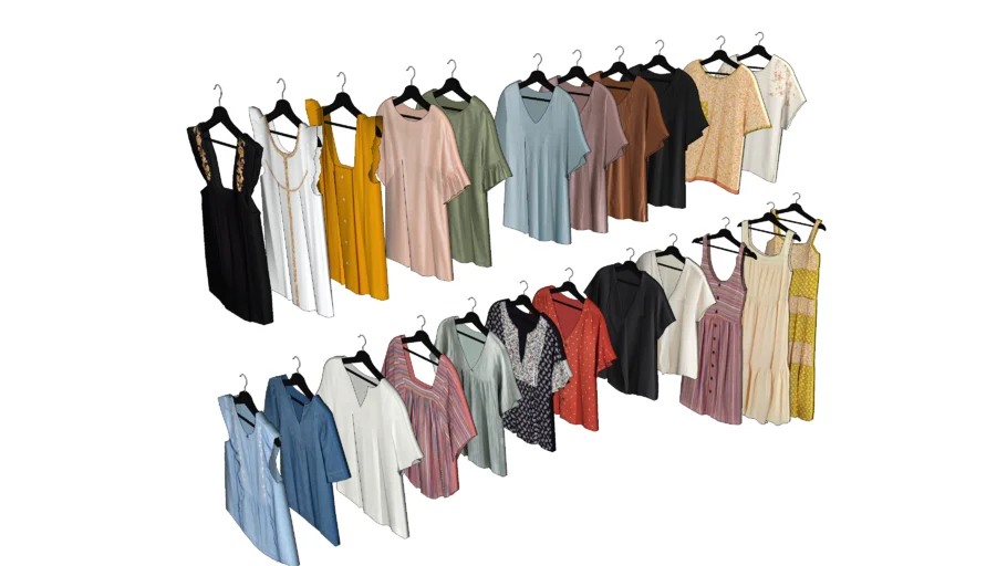 Hanging clothes - women - a set