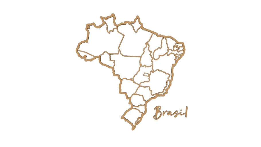 Escultura Mapa do Brasil Areia - Loja Casa do Arquiteto