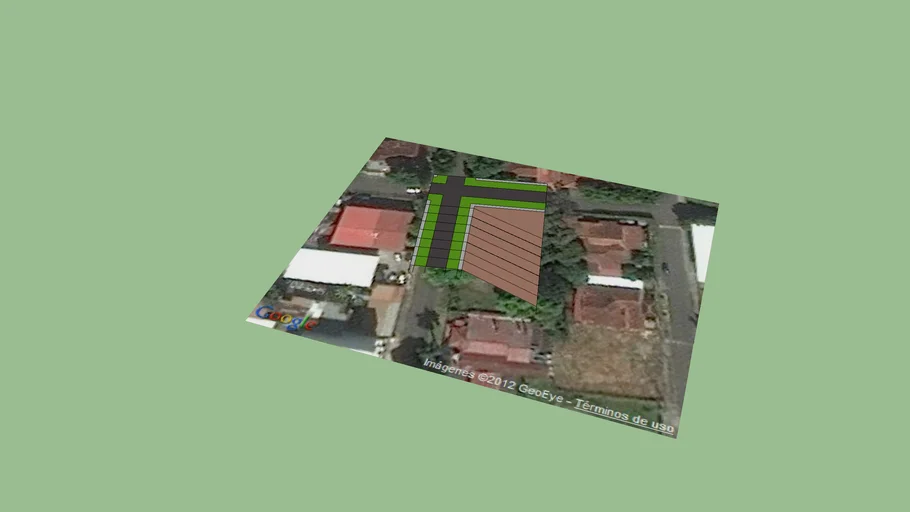 maqueta de lote 60x37 con desnivel de 1 metro