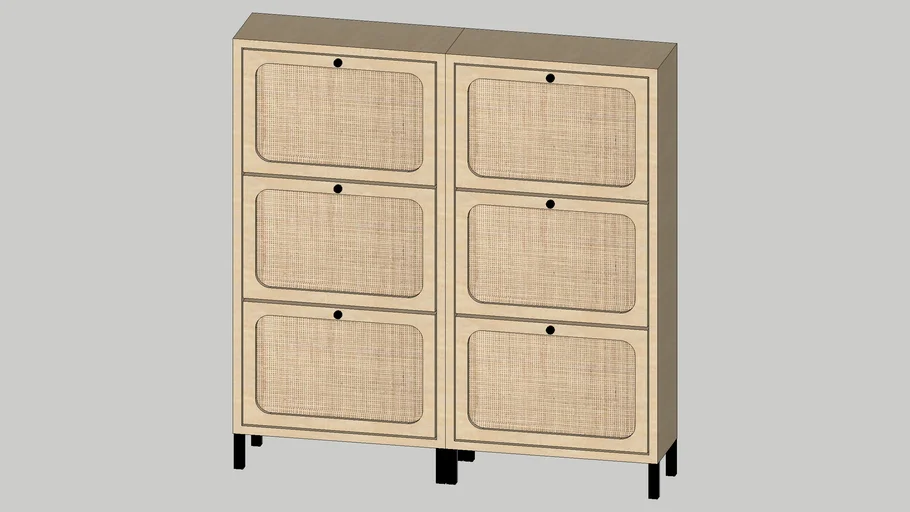 RATTAN SHOE STORAGE