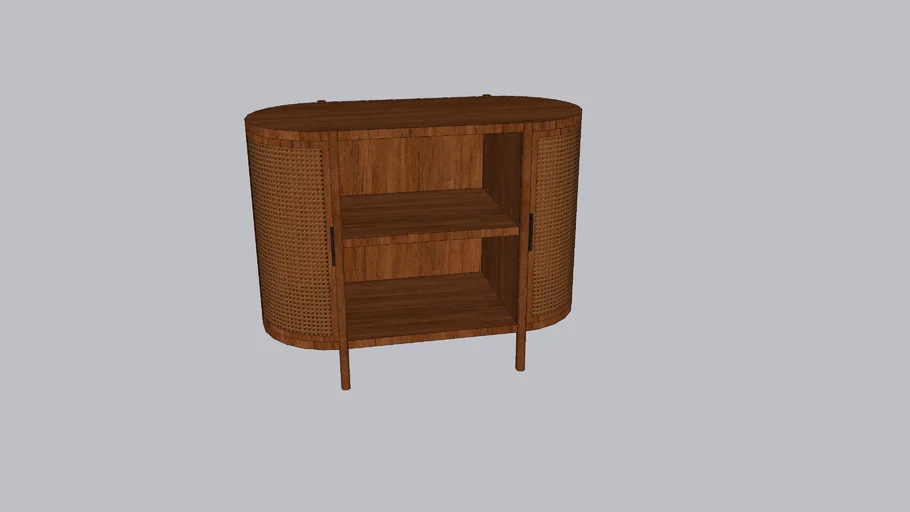 Portola Hills Caned Door Console