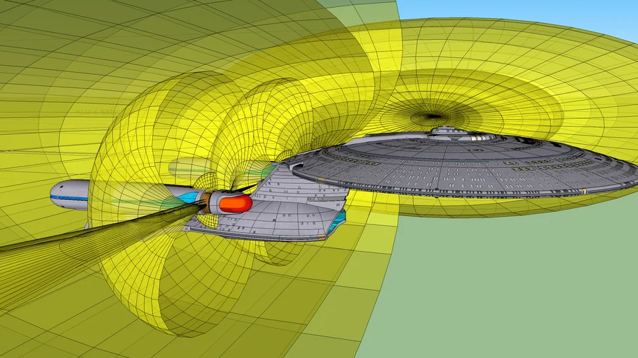 USS Enterprise NCC-1701-D Warp Field Geometry
