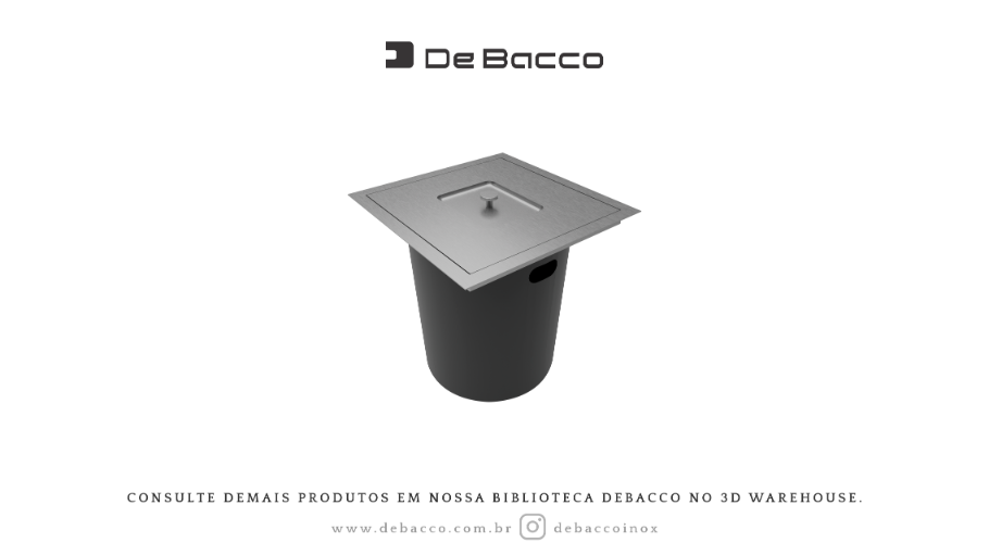 Acessório - Lixeira Quadrada de Embutir 5L