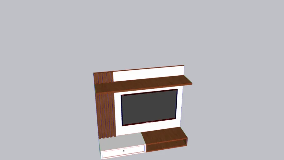 PAINEL DE TV OFF WHITE RIPADO