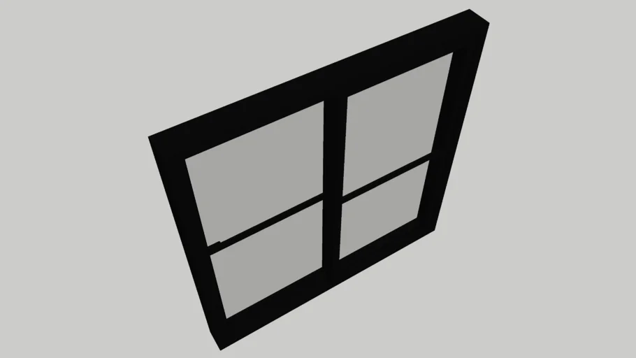 Porta Janela de Correr 2 Folhas 2,0x2,10 Perfil Preto
