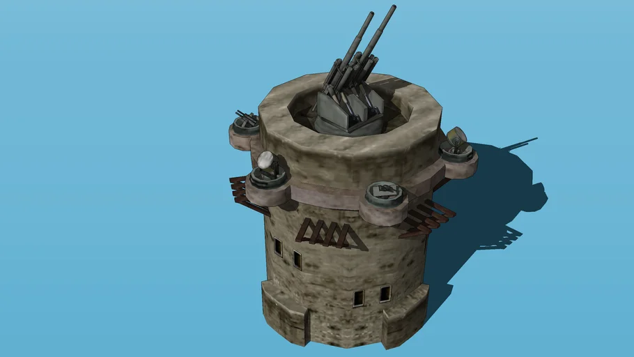 Flak Tower (low poly)