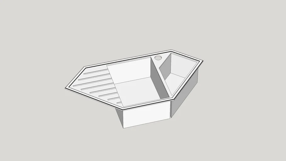 Evier d'angle 99x50 2 bac