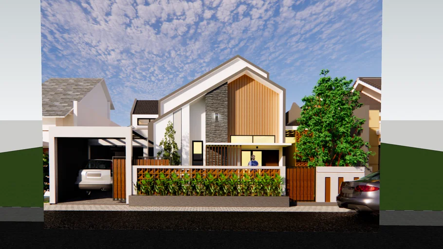 RUMAH MINIMALIS 1,5 LANTAI 12X18
