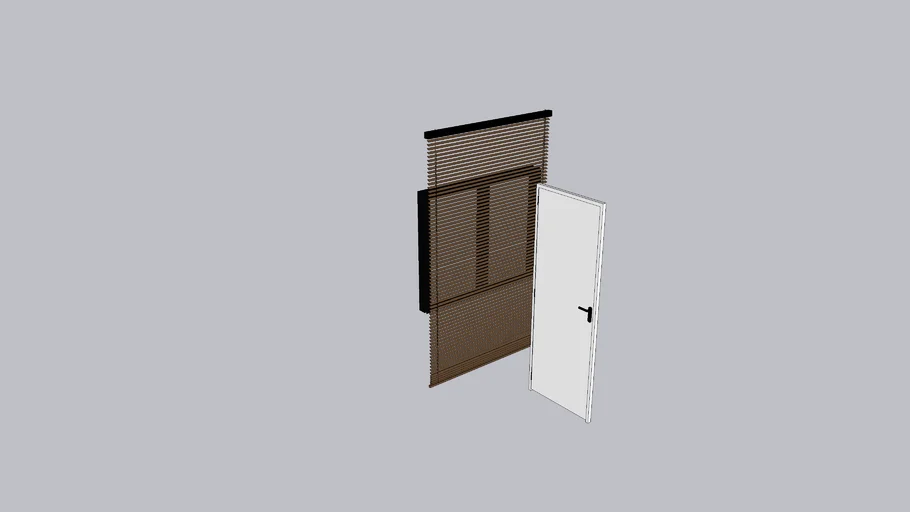 Door and Window with Blinds