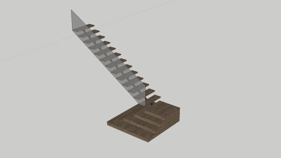 stairs with glass railing