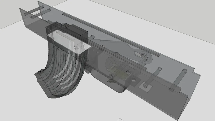 ak 47 receiver with trigger group (3d)