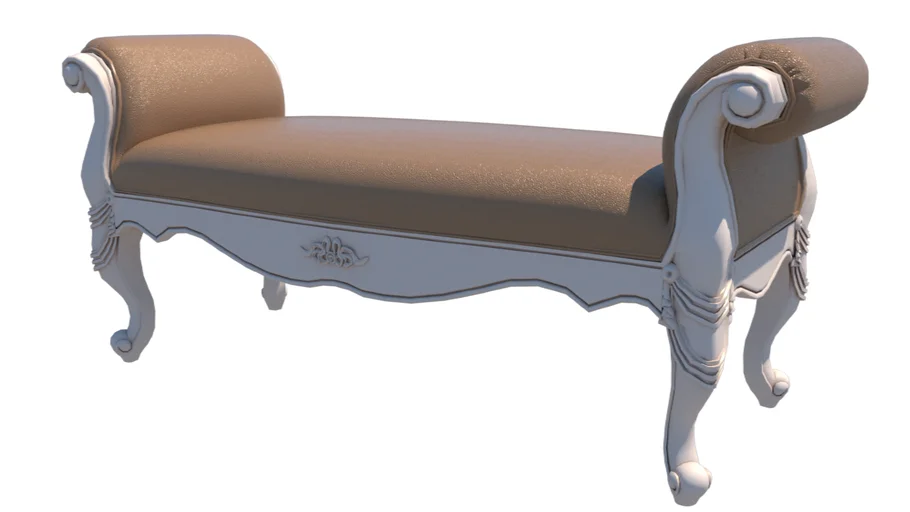 Carpenter Bed Bench low poly