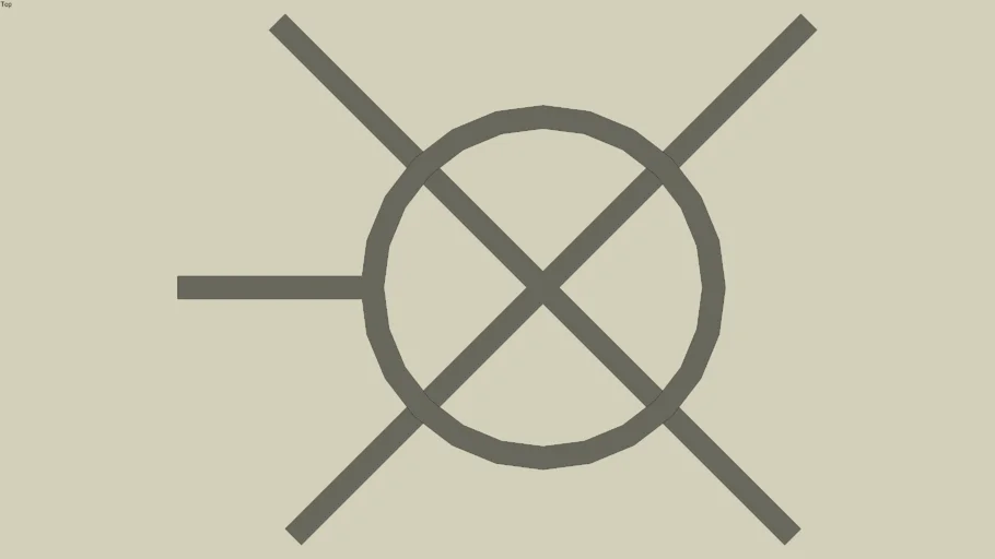 Light Fixture for Wall 2D Floorplan Symbol