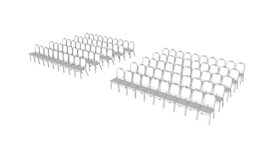 100 Conference Banquet Chairs theater layout | 3D Warehouse