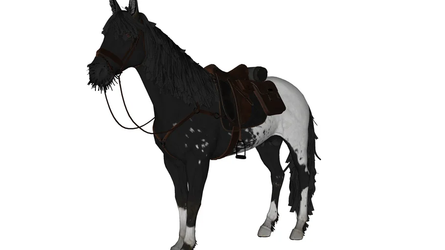 CABALLO CON MONTURA VRAY 4.2