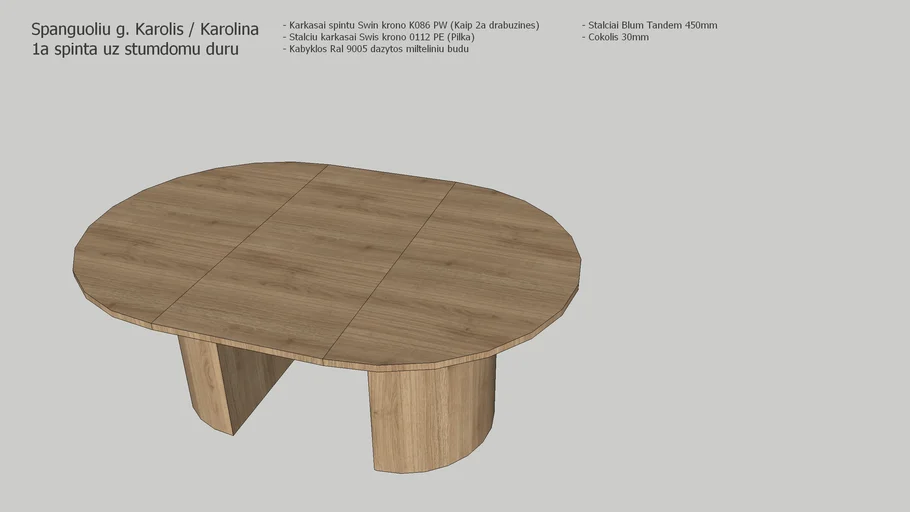 Round Round extendable dining table