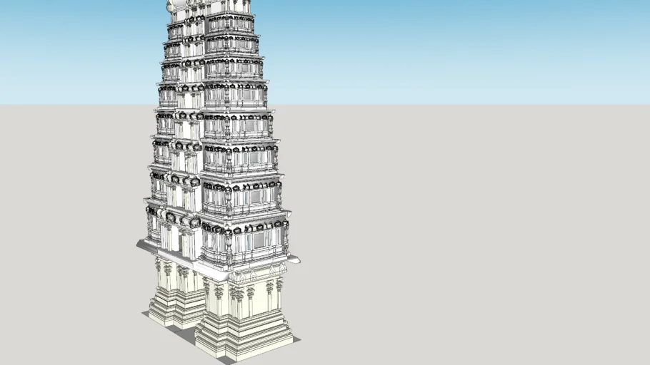 Tamil Temple Gopuram Hindu South Indian style