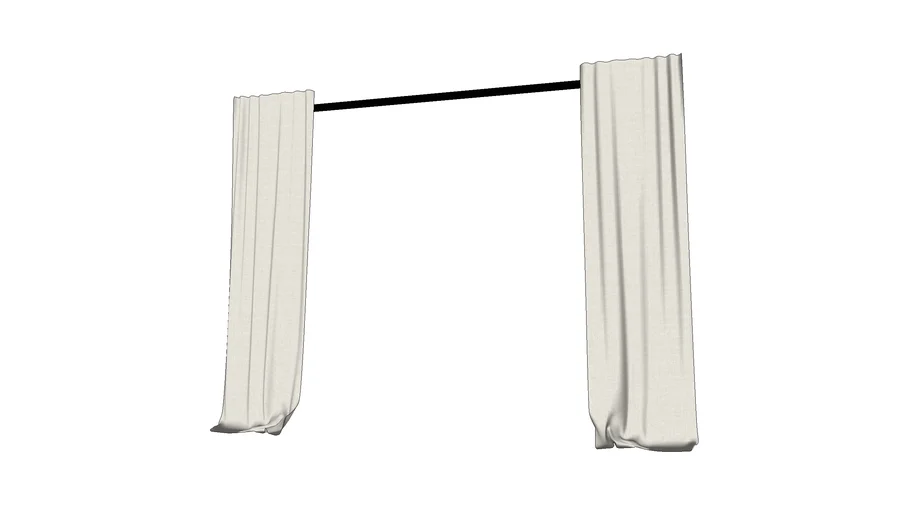 curtains and curtain pole