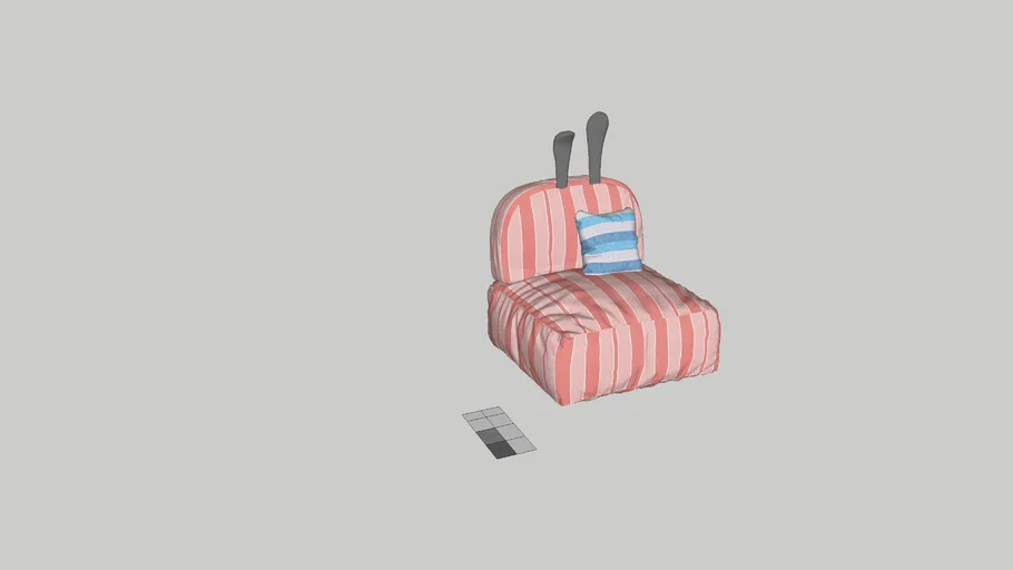 Kid's chair with rabbit's ears
