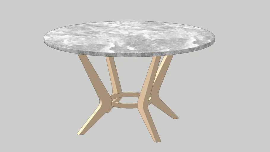 Mesa de Mármore e Pés de Metal
