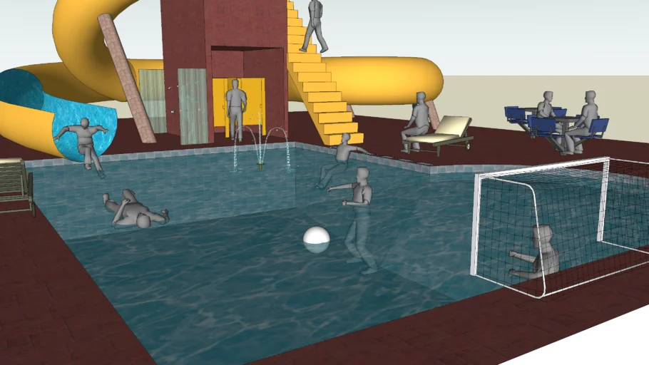 master swim pool + people