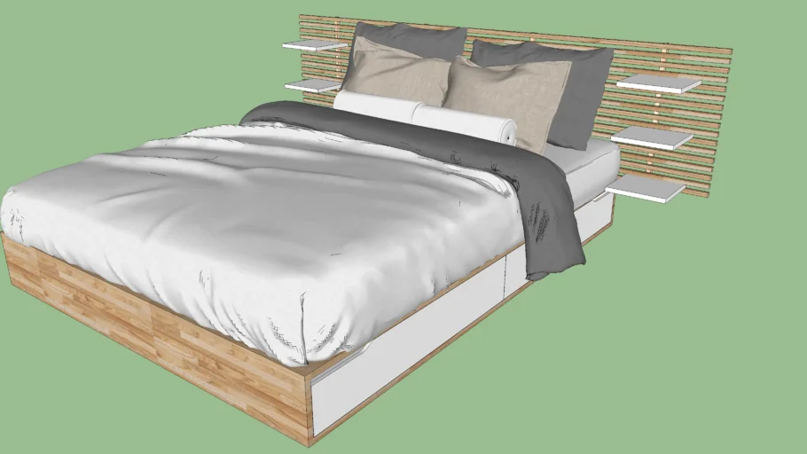 Ikea MANDAL bed + headboard 160x220