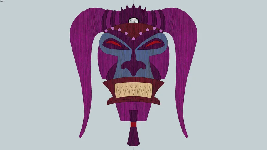 Voodoo Mask Intarsia