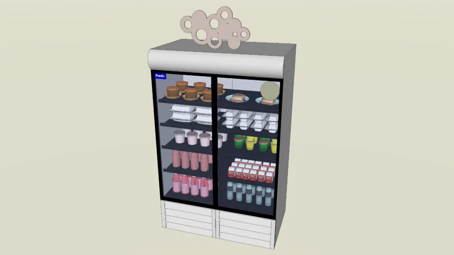 Reach in Refrigerator with To Go items