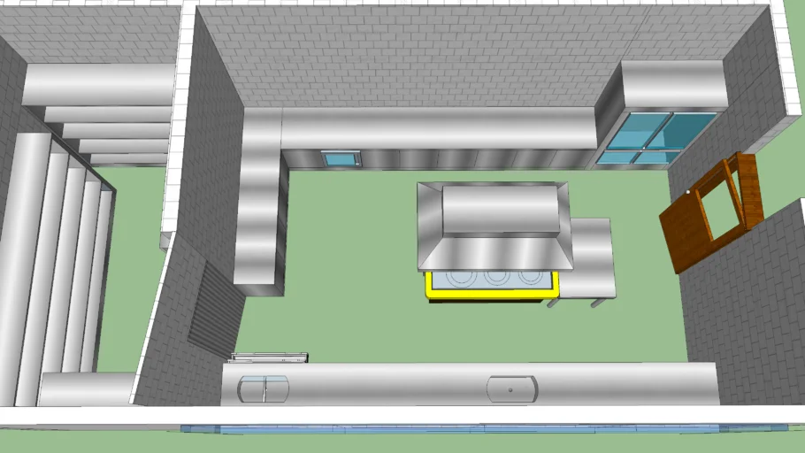 cozinha industrial simples