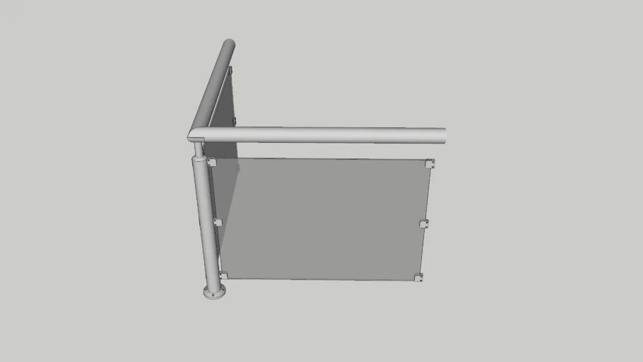 Garde-corps aluminium et verre (coin)