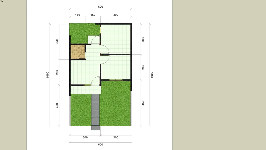 denah type 30 lebar kav. 6 mtr
