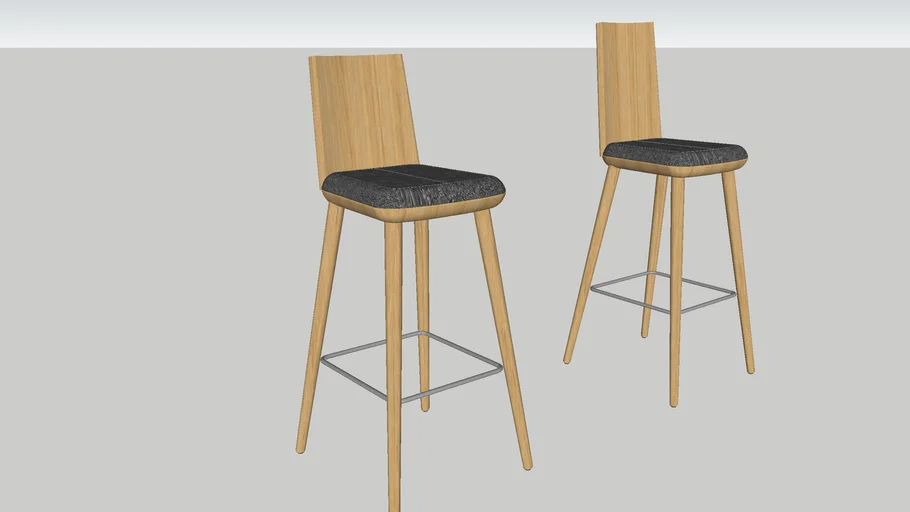 wooden bar stool