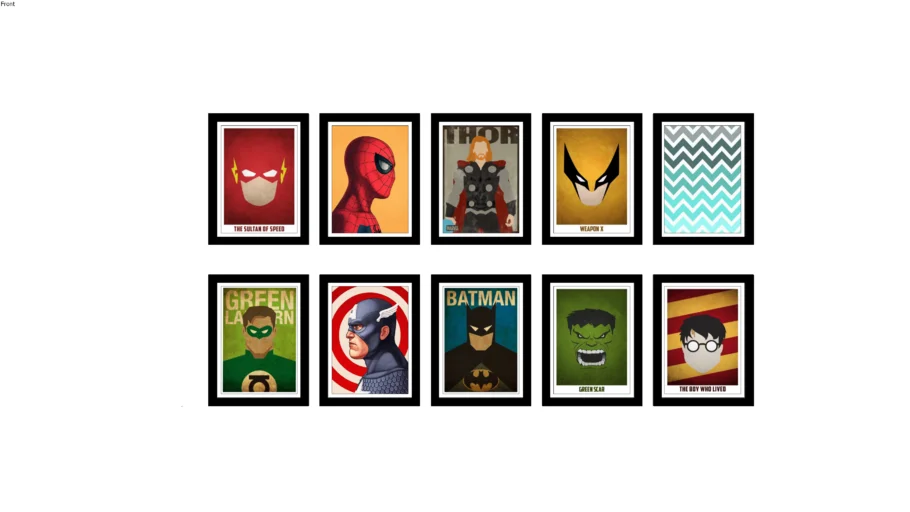 61. QUADRO HERÓIS MENINO