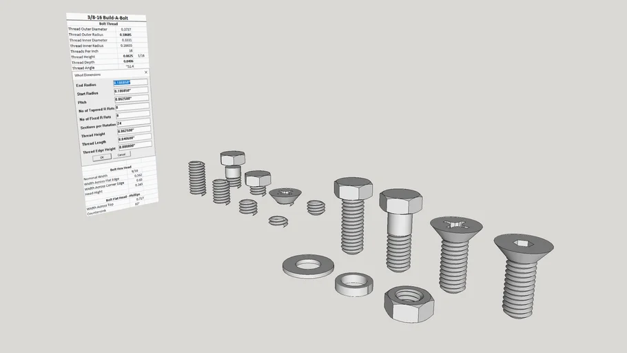 3/8-16 Bolt, Build-A-Bolt